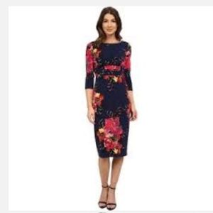 Sangria floral midi dress